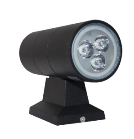 Aplique cilindro negro 2" 3w 6200k