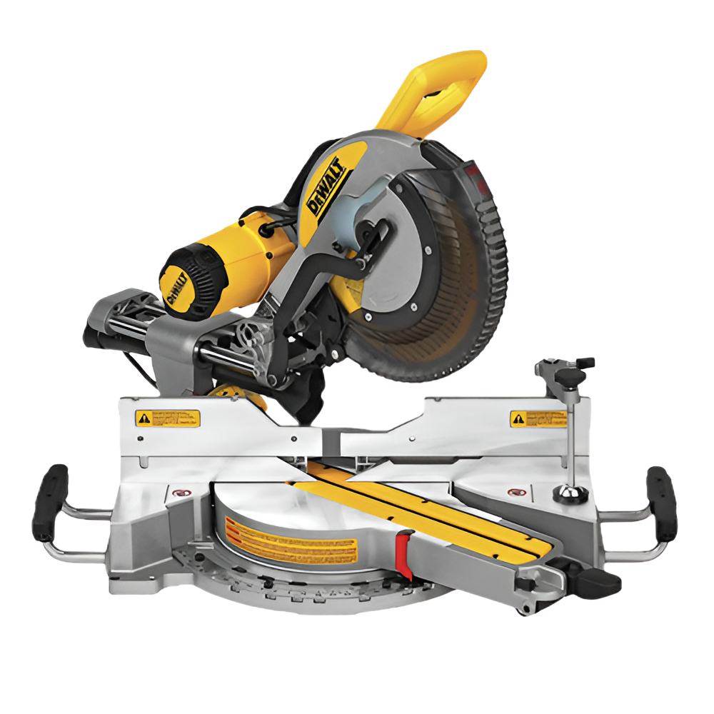 Sierra de Inglete Telescópica de 12" Compuesta de Doble Bisel Sin Carbones